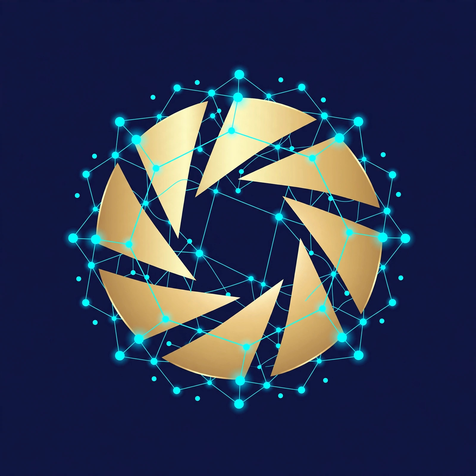 Ai Film Works logo — camera aperture in navy, cyan and gold
